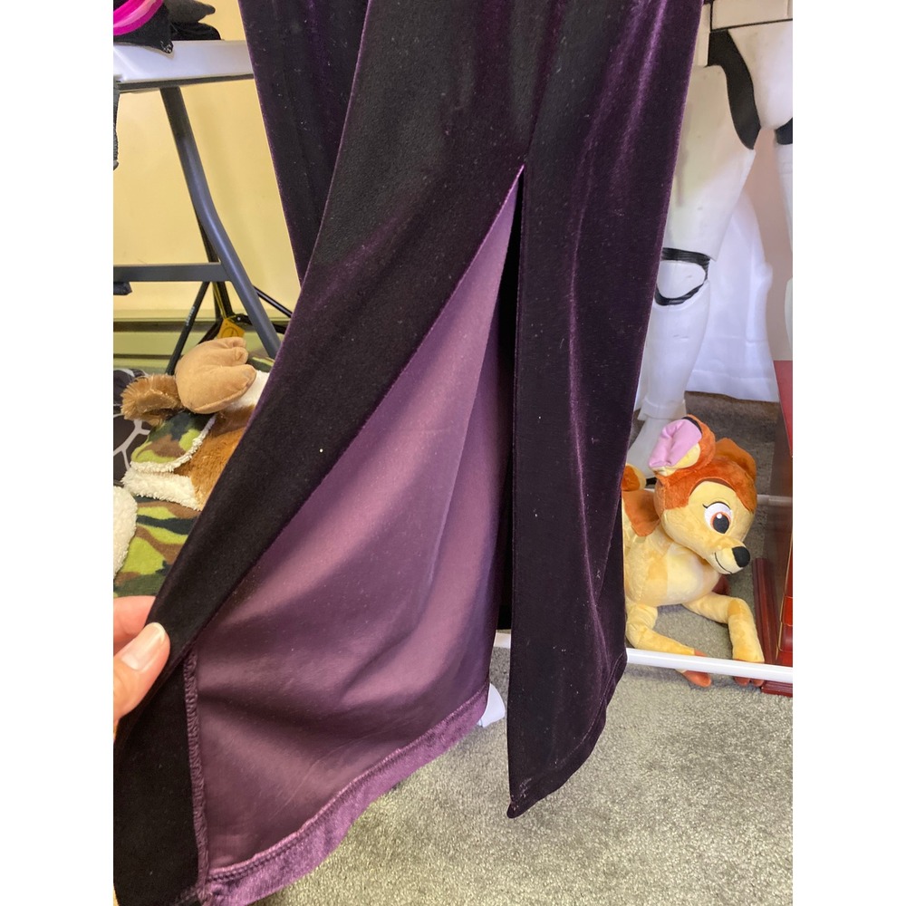 KC Spencer New York Vintage Purple Velvet Mandarin Collar Maxi Dress 12P 100093 - Picture 4 of 8